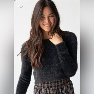 Natural Life Chocolate Brown Fuzy Sweater